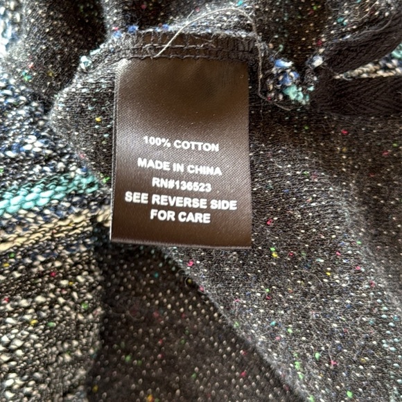 Departwest Baja Striped Pullover Hoodie in Navy Tobacco Drug Rug - Picture 9 of 12